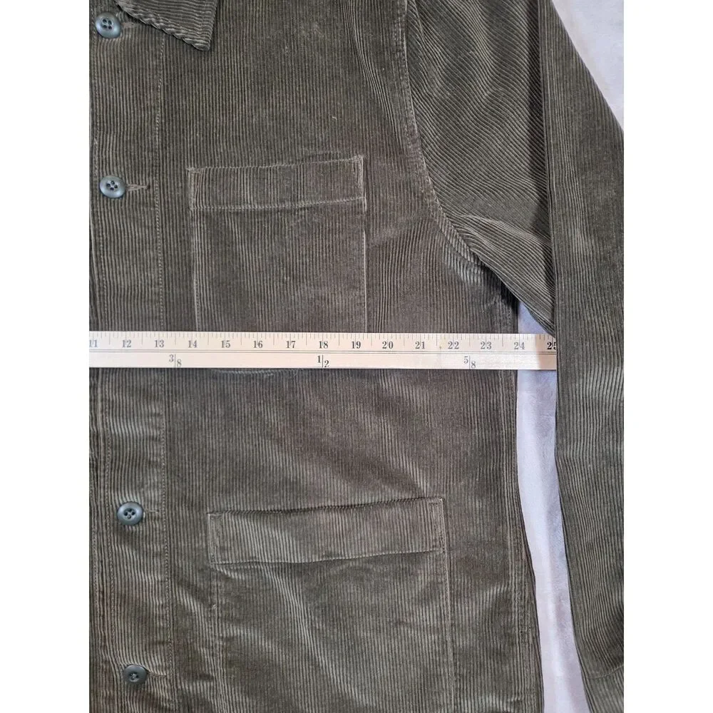Wallace & Barnes Corduroy Chore Jacket Men’s XL Olive Green Workwear J.Crew